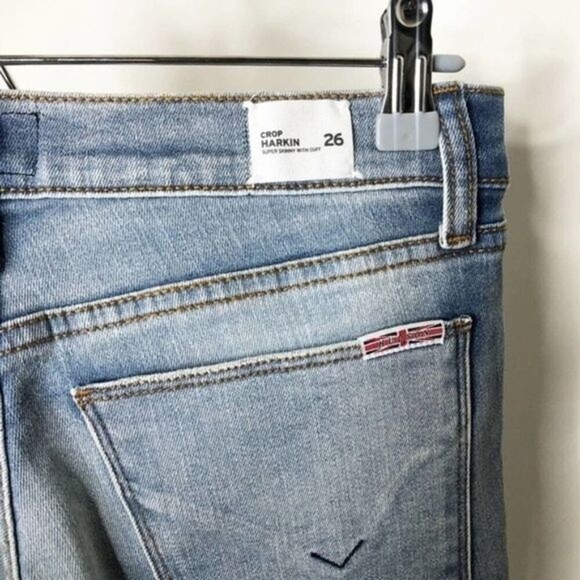 HUDSON Harkin Distressed Skinny Cropped Cuff Jeans - Size 26 - Picture 6 of 12